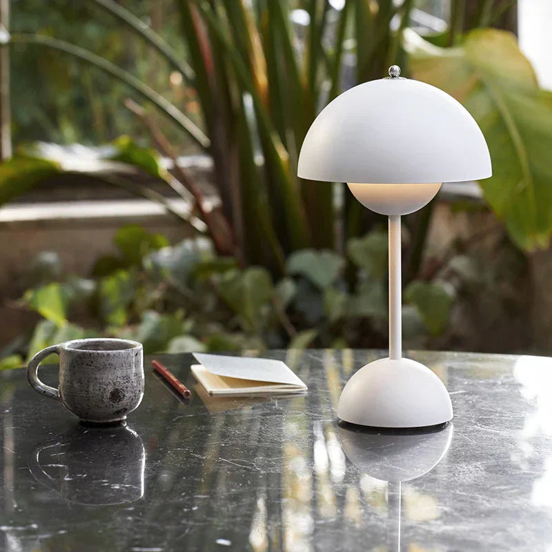 Mushroom Table Lamp, Cordless Rechargeable LED, Bedside Night Light