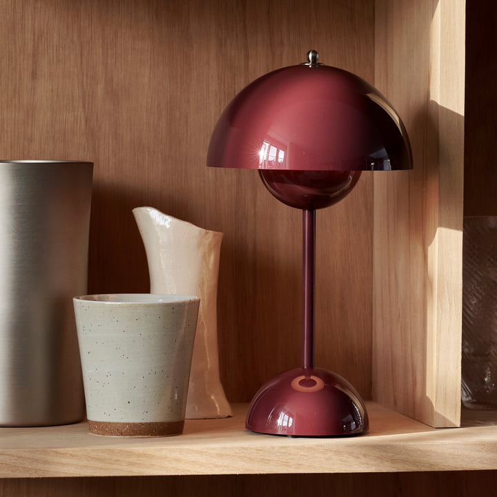 Mushroom Table Lamp, Cordless Rechargeable LED, Bedside Night Light