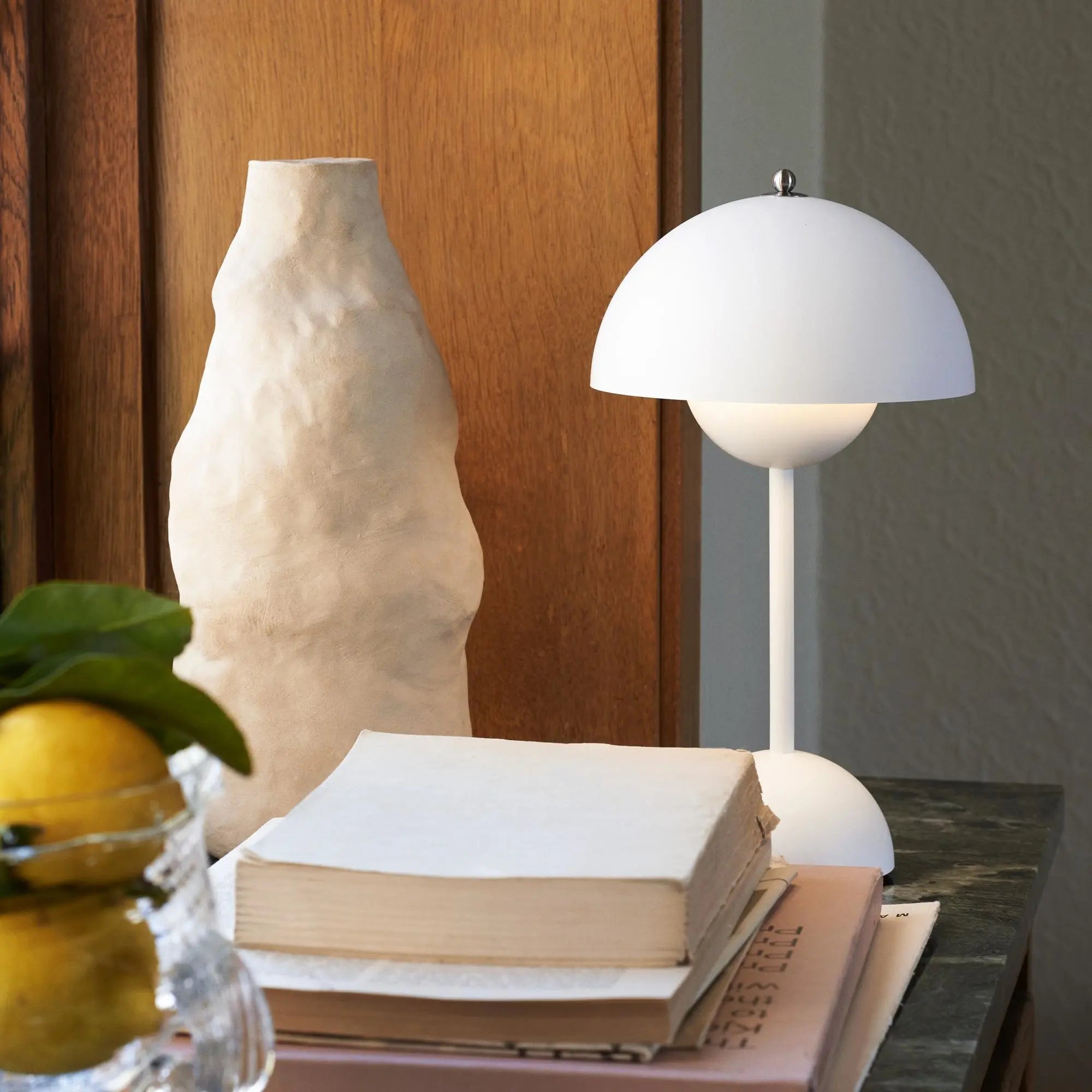 Mushroom Table Lamp, Cordless Rechargeable LED, Bedside Night Light
