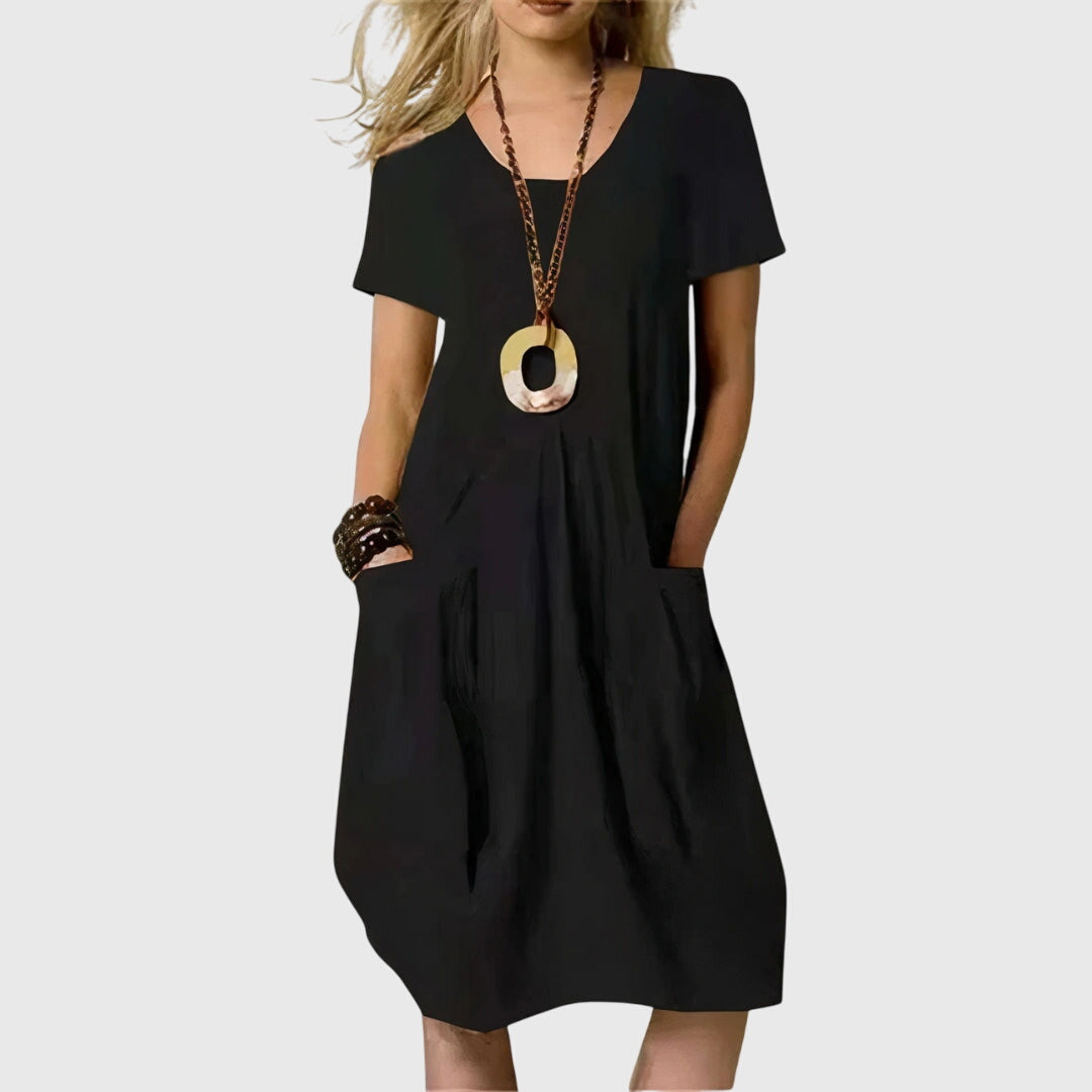 Naomi Collection | Casual Dress for Women with Pockets | A-Line Design for Everyday Comfort
