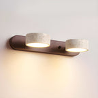 Natural Elegance | Wall Sconce Light with Dual Glow | Modern Travertine Design for Cozy Ambiance