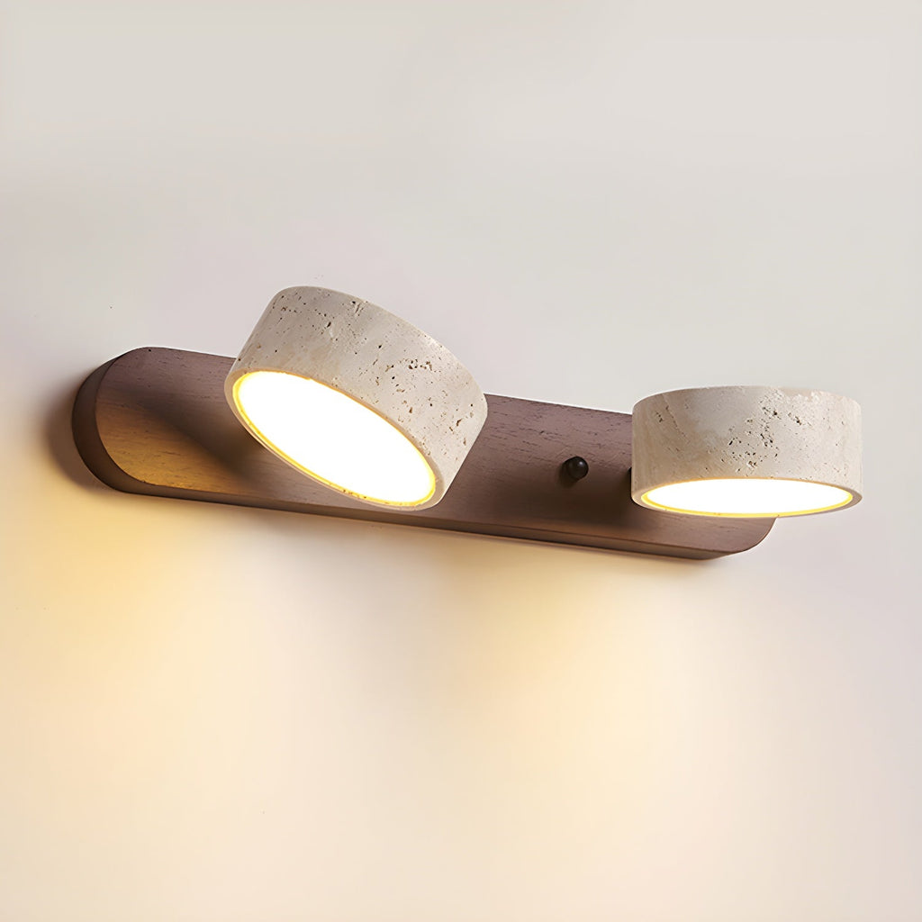 Natural Elegance | Wall Sconce Light with Dual Glow | Modern Travertine Design for Cozy Ambiance