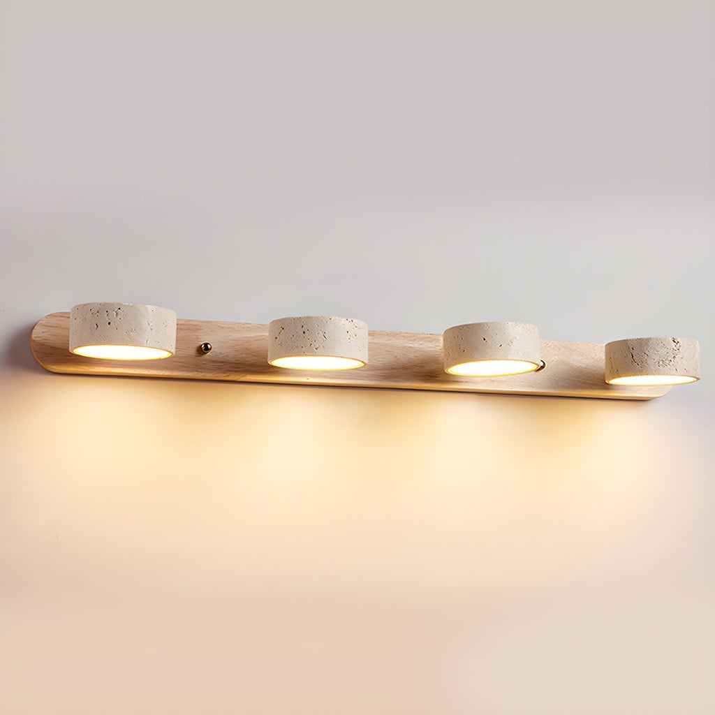 Natural Elegance | Wall Sconce Light with Dual Glow | Modern Travertine Design for Cozy Ambiance