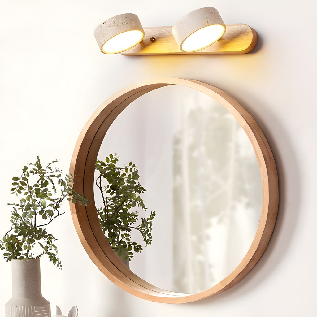 Natural Elegance | Wall Sconce Light with Dual Glow | Modern Travertine Design for Cozy Ambiance