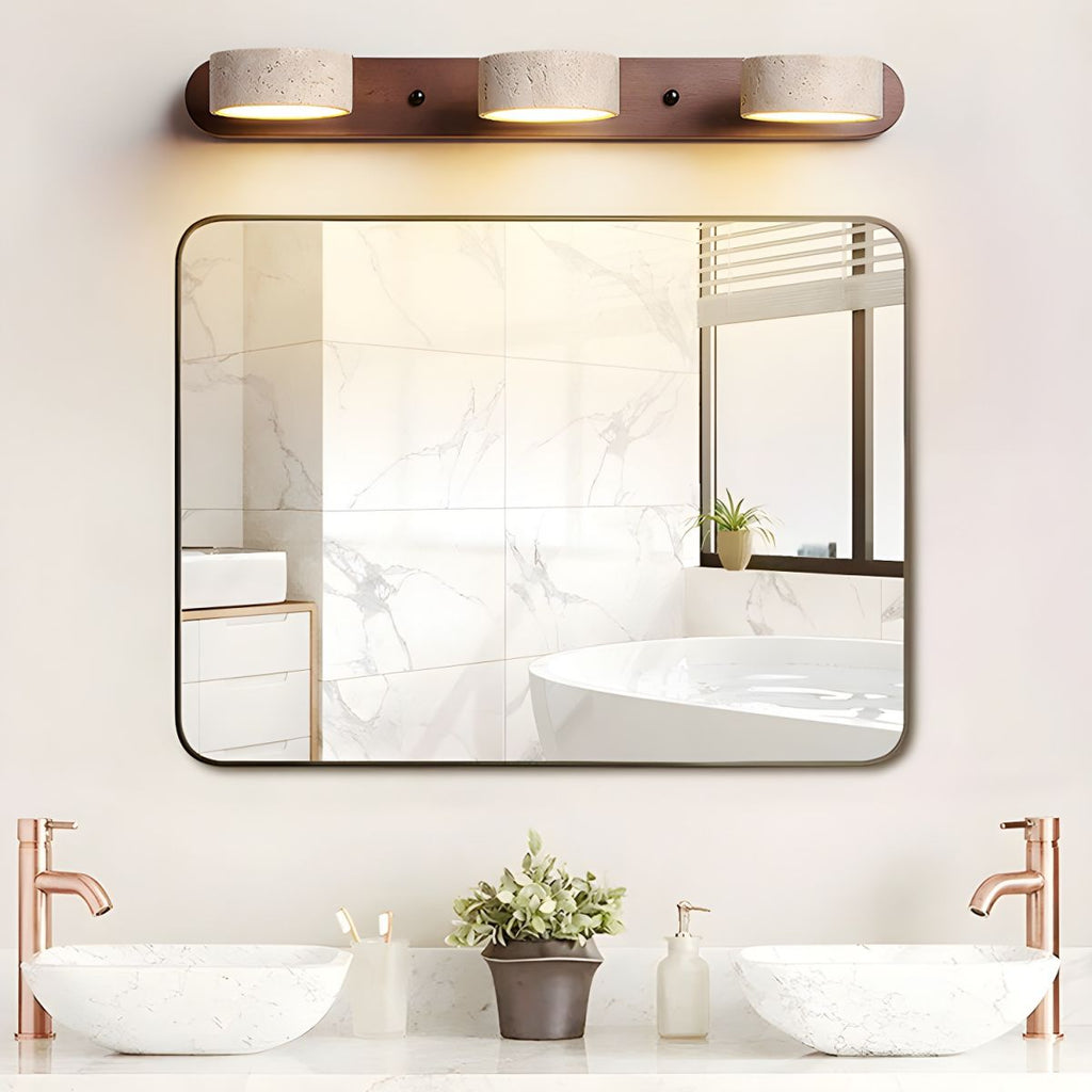 Natural Elegance | Wall Sconce Light with Dual Glow | Modern Travertine Design for Cozy Ambiance