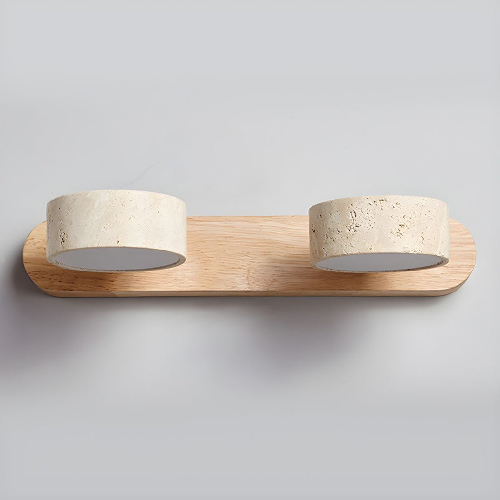 Natural Elegance | Wall Sconce Light with Dual Glow | Modern Travertine Design for Cozy Ambiance