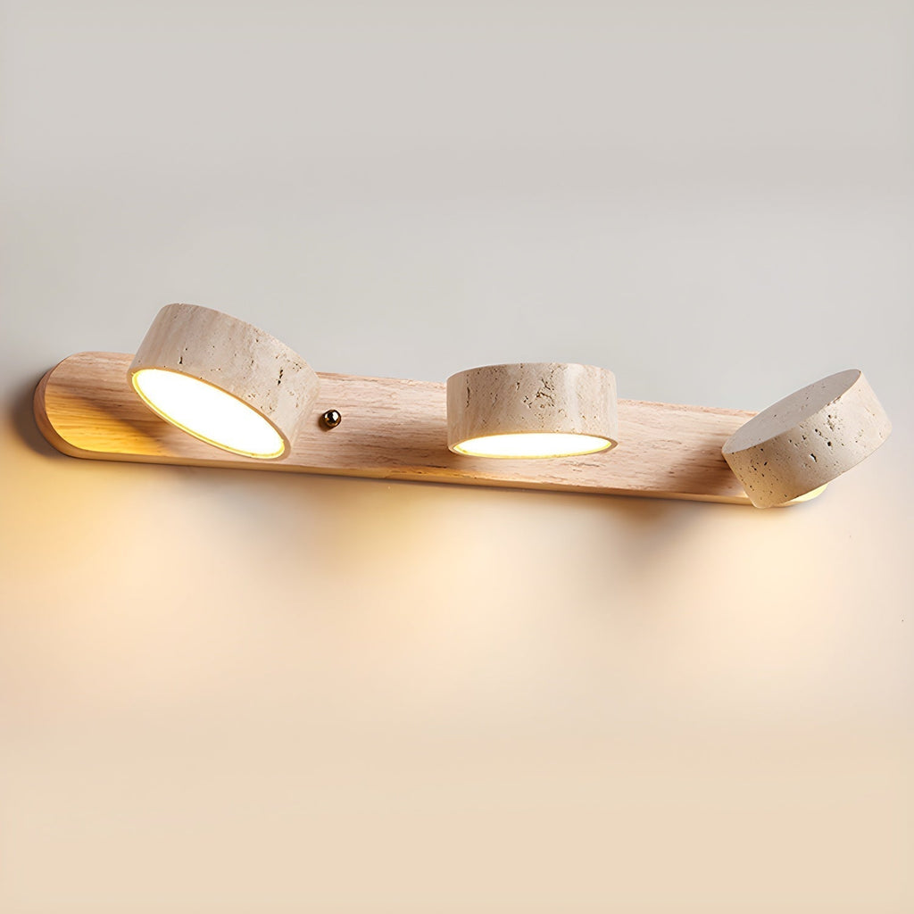 Natural Elegance | Wall Sconce Light with Dual Glow | Modern Travertine Design for Cozy Ambiance