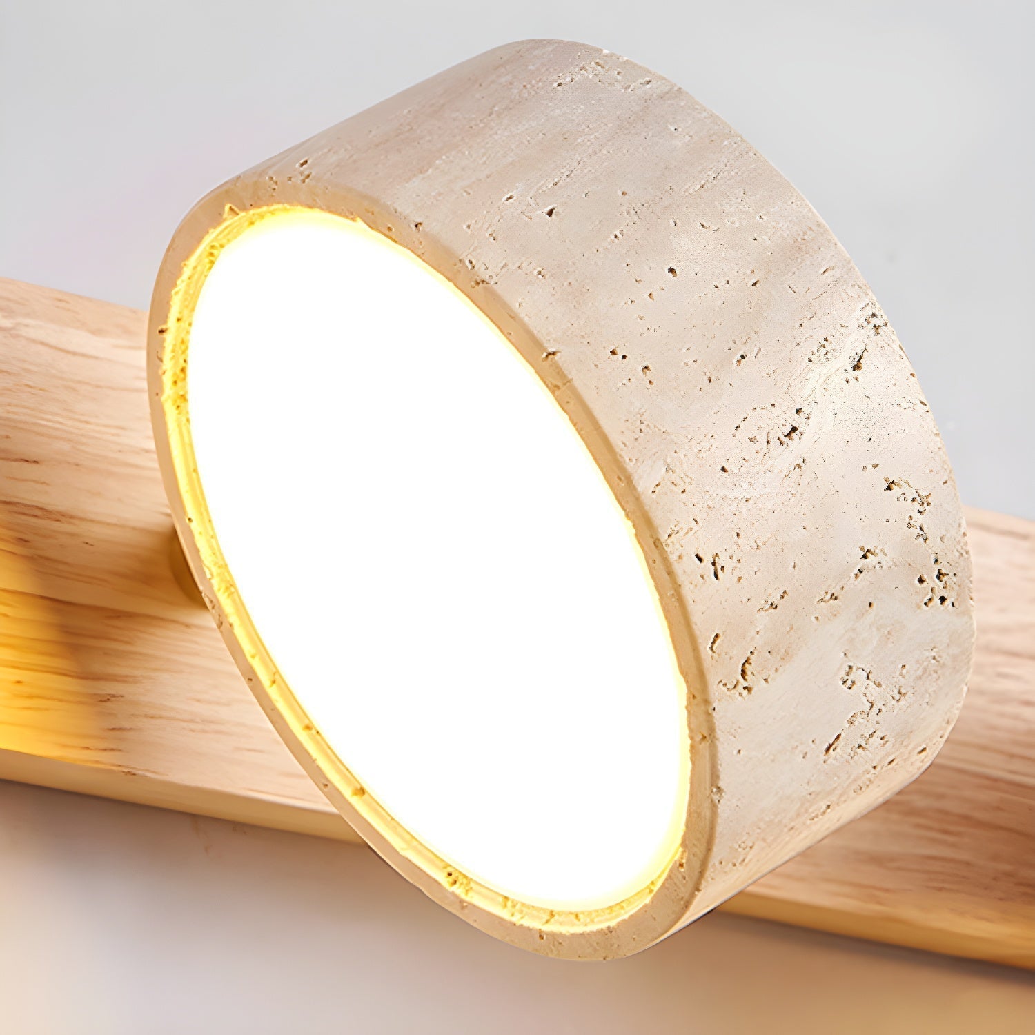 Natural Elegance | Wall Sconce Light with Dual Glow | Modern Travertine Design for Cozy Ambiance