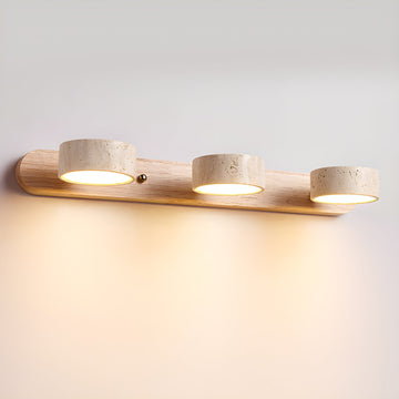 Natural Elegance | Wall Sconce Light with Dual Glow | Modern Travertine Design for Cozy Ambiance