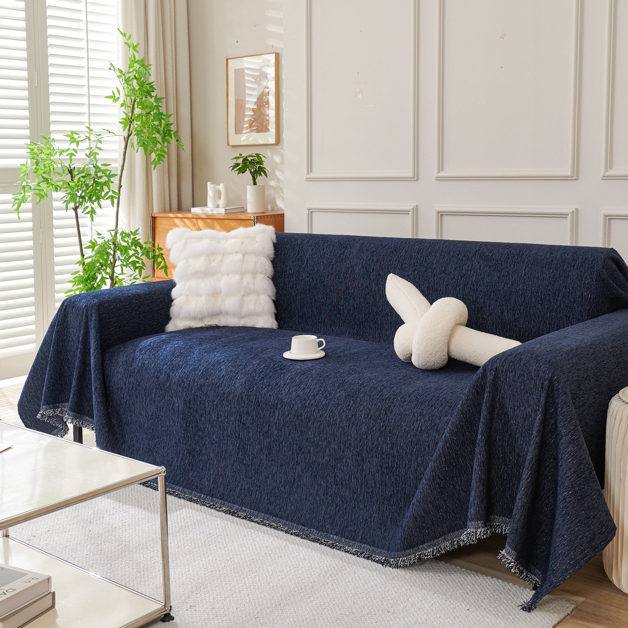 Pure Embrace Geometric Sofa Cover for Quick Modern Style