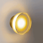 Nordic Circular Wall Sconce Light with Stained Glass Shade | Elegant Wall Lighting for Modern Home Decor