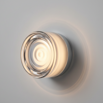 Nordic Circular Wall Sconce Light with Stained Glass Shade | Elegant Wall Lighting for Modern Home Decor