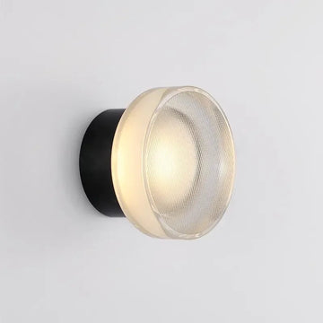 Nordic Circular Wall Sconce Light with Stained Glass Shade | Elegant Wall Lighting for Modern Home Decor