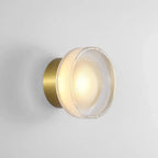 Nordic Circular Wall Sconce Light with Stained Glass Shade | Elegant Wall Lighting for Modern Home Decor