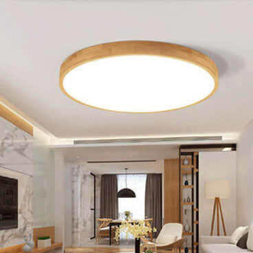 Nordic Collection | Flush Mount Ceiling Light with Adjustable Color Temperature | Modern Wood Design for Stylish Home Illumination