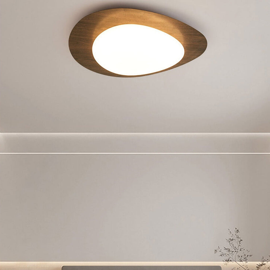 Nordic Collection | Flush Mount Ceiling Light with Adjustable Color Temperature | Wood Grain Finish for Modern Spaces