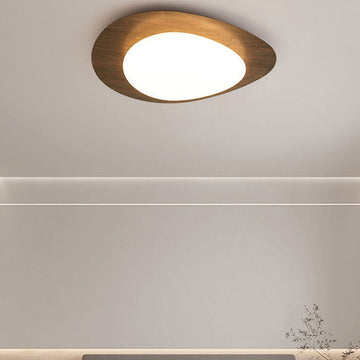 Nordic Collection | Flush Mount Ceiling Light with Adjustable Color Temperature | Wood Grain Finish for Modern Spaces