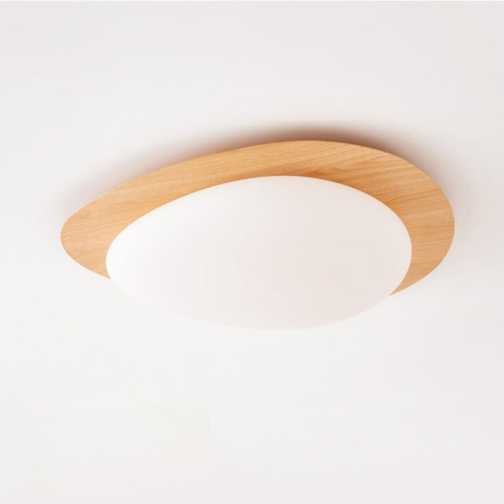 Nordic Collection | Flush Mount Ceiling Light with Adjustable Color Temperature | Wood Grain Finish for Modern Spaces