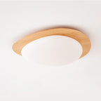 Nordic Collection | Flush Mount Ceiling Light with Adjustable Color Temperature | Wood Grain Finish for Modern Spaces