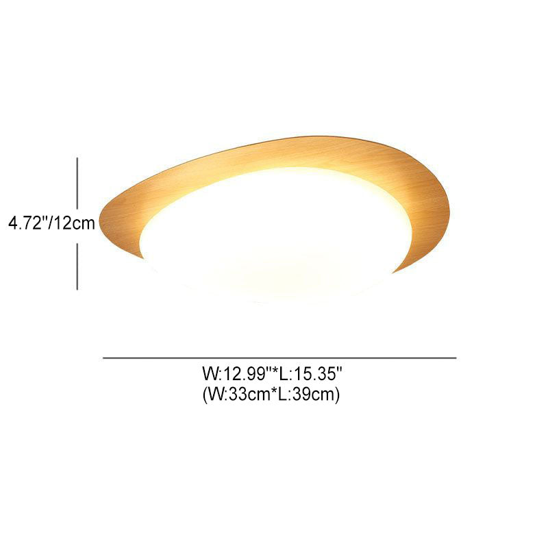 Nordic Collection | Flush Mount Ceiling Light with Adjustable Color Temperature | Wood Grain Finish for Modern Spaces