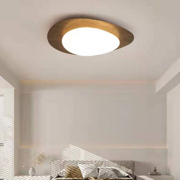 Nordic Collection | Flush Mount Ceiling Light with Adjustable Color Temperature | Wood Grain Finish for Modern Spaces