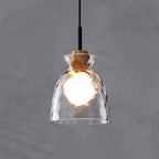 Nordic Collection | Glass Pendant Light with Rippled Shade | Elegant Kitchen Pendant Lighting for Stylish Illumination