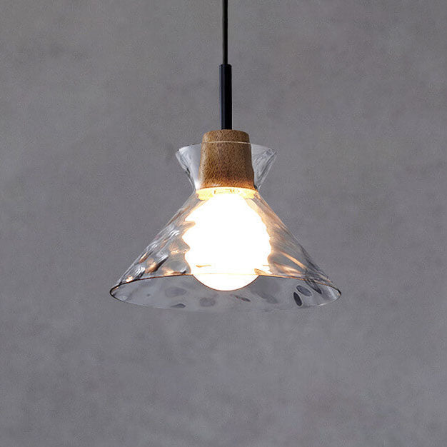 Rippled Glass Pendant Light, Nordic Bell Cone Bowl, Modern Kitchen Island