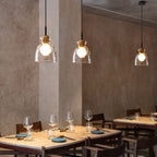 Nordic Collection | Glass Pendant Light with Rippled Shade | Elegant Kitchen Pendant Lighting for Stylish Illumination