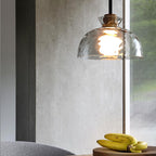 Nordic Collection | Glass Pendant Light with Rippled Shade | Elegant Kitchen Pendant Lighting for Stylish Illumination