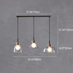 Nordic Collection | Glass Pendant Light with Rippled Shade | Elegant Kitchen Pendant Lighting for Stylish Illumination