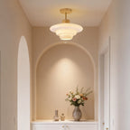 Nordic Cream Flush Mount Ceiling Light with Eye-Care Illumination | Soft, Glare-Free Lighting for Cozy Spaces