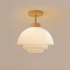 Nordic Cream Flush Mount Ceiling Light with Eye-Care Illumination | Soft, Glare-Free Lighting for Cozy Spaces