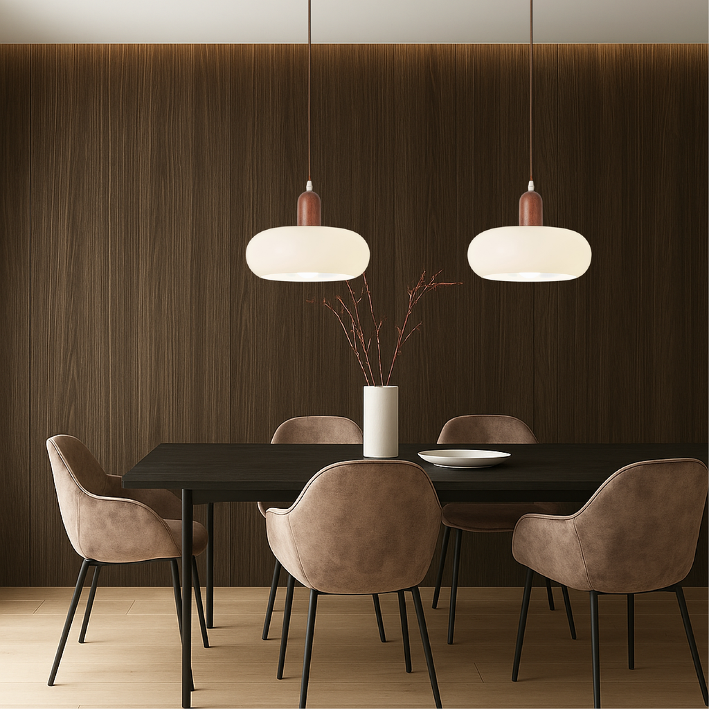 Nordic Cream Pendant Lighting with Adjustable Height | Elegant Fixture for Modern Kitchens