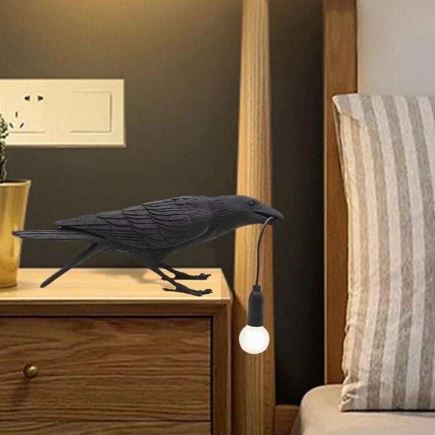 Nordic Crow Bird Lamp | LED Table Lamp with Unique Design | Stylish Decor for Any Room