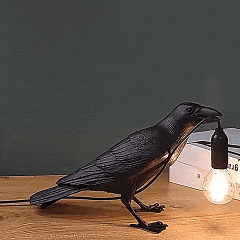 Nordic Crow Bird Lamp | LED Table Lamp with Unique Design | Stylish Decor for Any Room