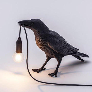 Nordic Crow Bird Lamp | LED Table Lamp with Unique Design | Stylish Decor for Any Room