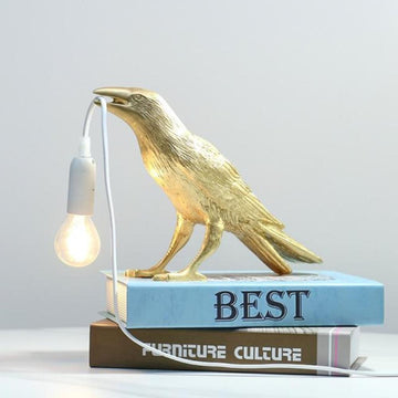 Nordic Crow Bird Lamp | LED Table Lamp with Unique Design | Stylish Decor for Any Room