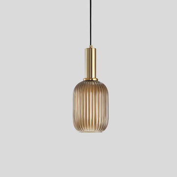 Nordic Glass Pendant Light with Adjustable Height & Brass Finish | Stylish Kitchen Pendant Lighting for Warm Ambience