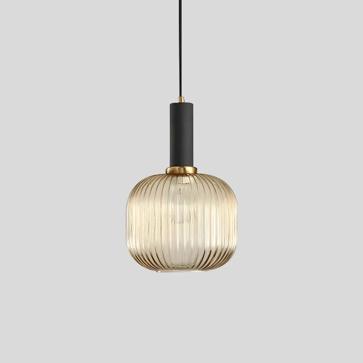 Nordic Glass Pendant Light with Adjustable Height & Brass Finish | Stylish Kitchen Pendant Lighting for Warm Ambience