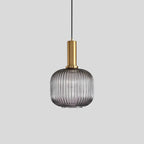 Nordic Glass Pendant Light with Adjustable Height & Brass Finish | Stylish Kitchen Pendant Lighting for Warm Ambience