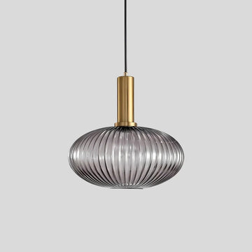 Nordic Glass Pendant Light with Adjustable Height & Brass Finish | Stylish Kitchen Pendant Lighting for Warm Ambience