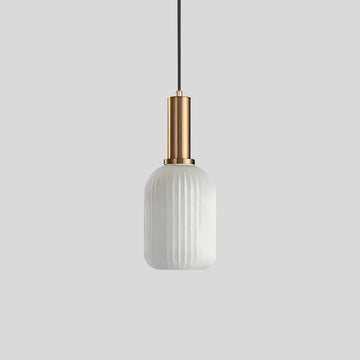 Nordic Glass Pendant Light with Adjustable Height & Brass Finish | Stylish Kitchen Pendant Lighting for Warm Ambience