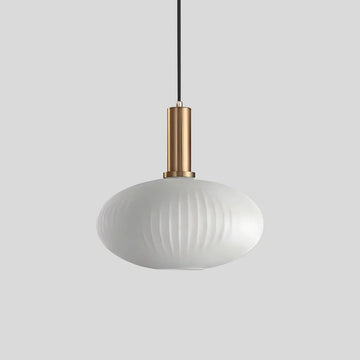 Nordic Glass Pendant Light with Adjustable Height & Brass Finish | Stylish Kitchen Pendant Lighting for Warm Ambience