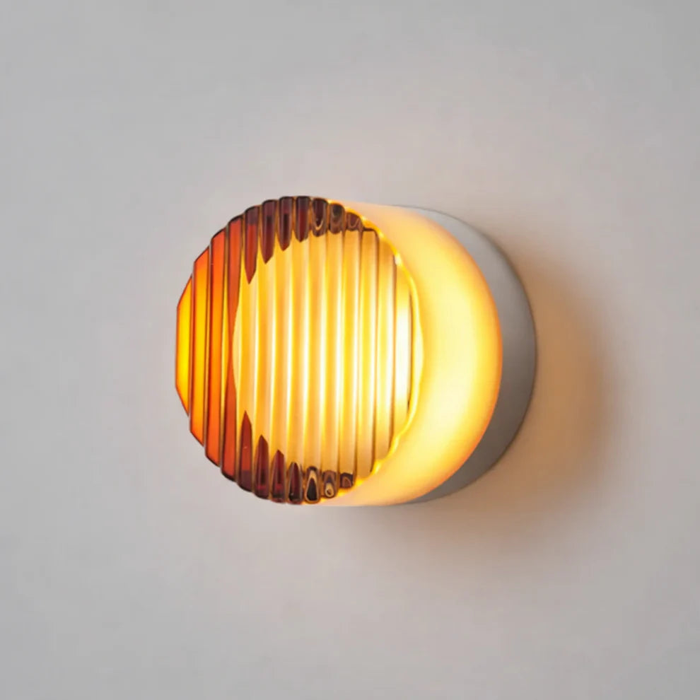 Nordic Luxury | Wall Sconce Lighting with Artistic Stained Glass Shade | Elegant Ambient Illumination for Modern Spaces