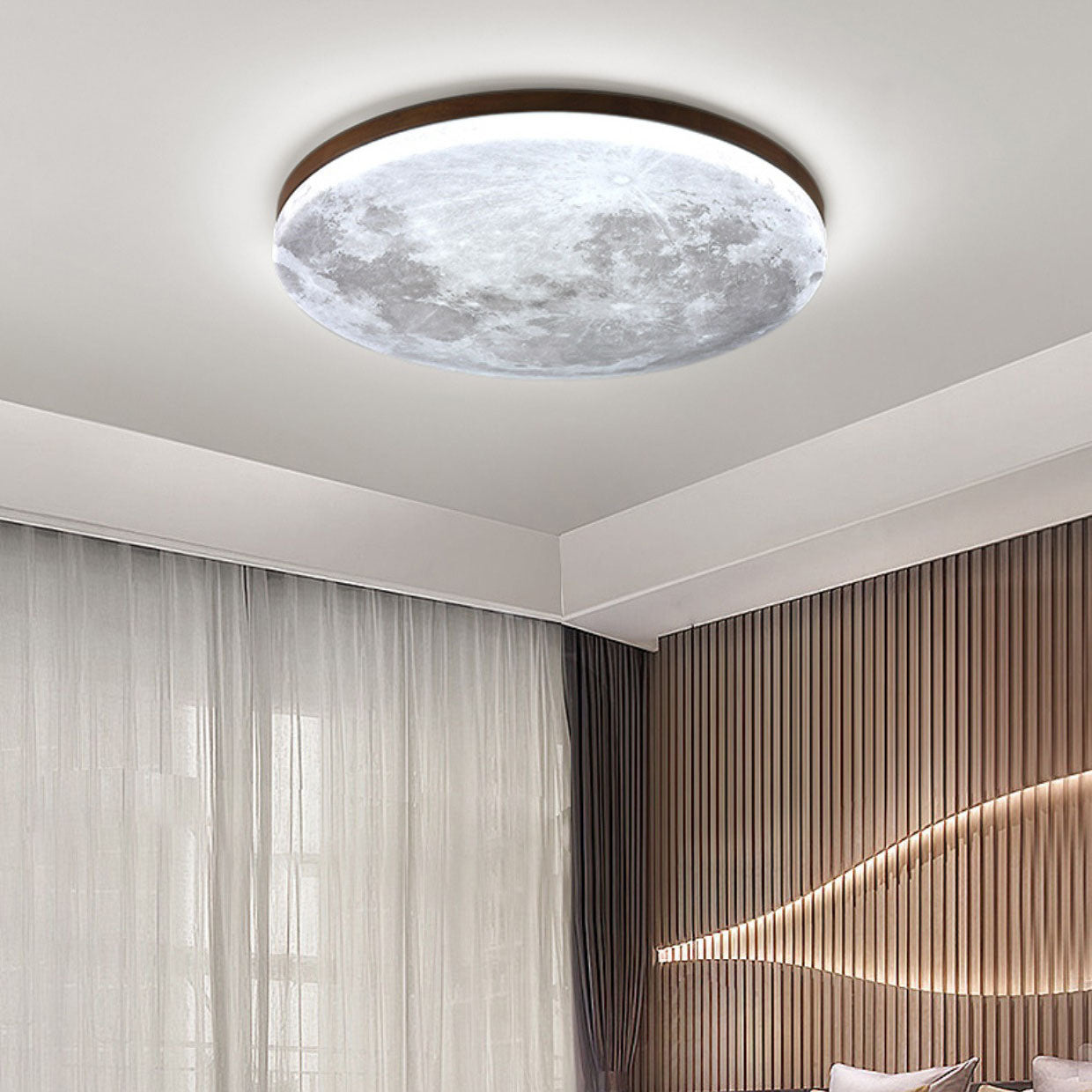 Nordic Minimalist | Flush Mount Ceiling Light with Integrated LED | Modern Design for Elegant Hallways and Living Rooms
