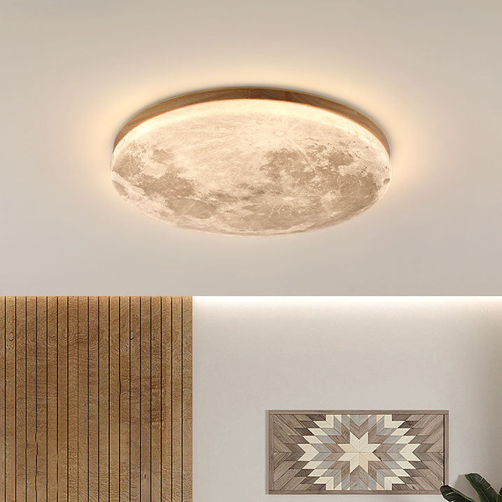 Nordic Minimalist | Flush Mount Ceiling Light with Integrated LED | Modern Design for Elegant Hallways and Living Rooms