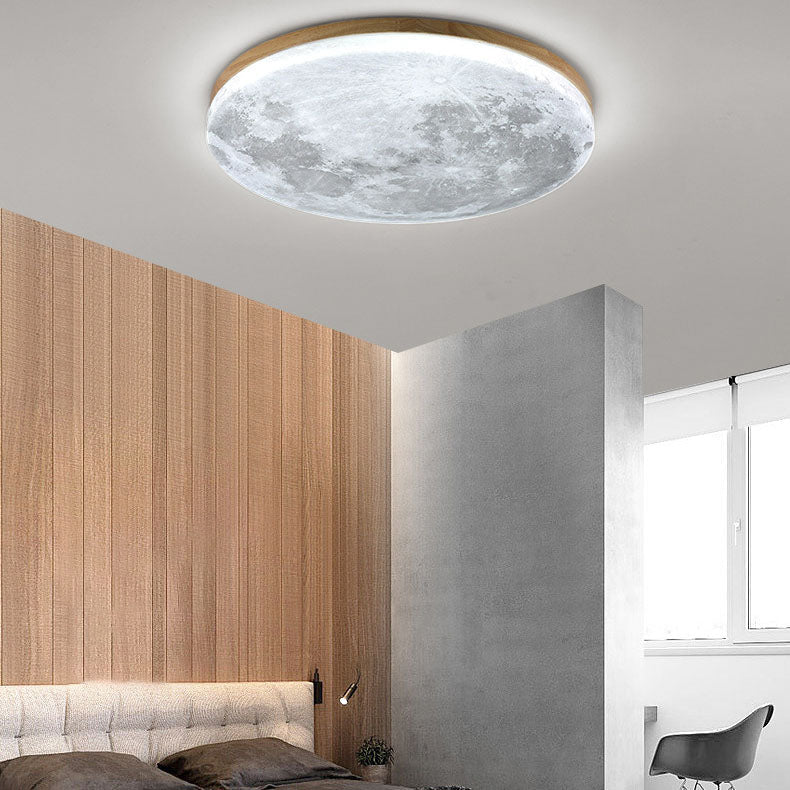 Nordic Minimalist | Flush Mount Ceiling Light with Integrated LED | Modern Design for Elegant Hallways and Living Rooms