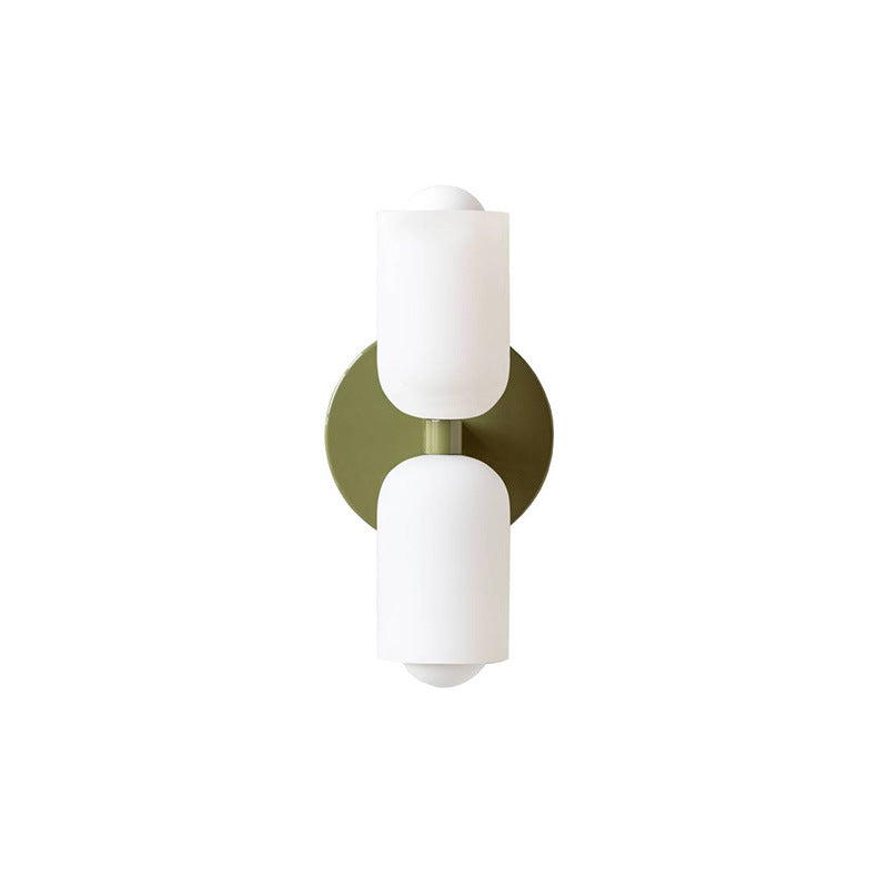 Nordic Wall Sconce, Up Down LED, Matte Finish, Gold Beige Green, Bedroom