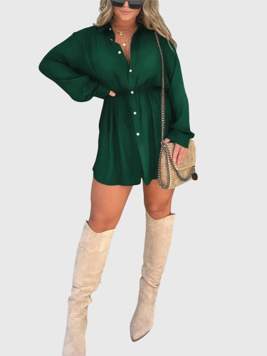 Nova Collection | Elegant Romper Dress with Built-In Shorts | Versatile Style for Effortless Chic