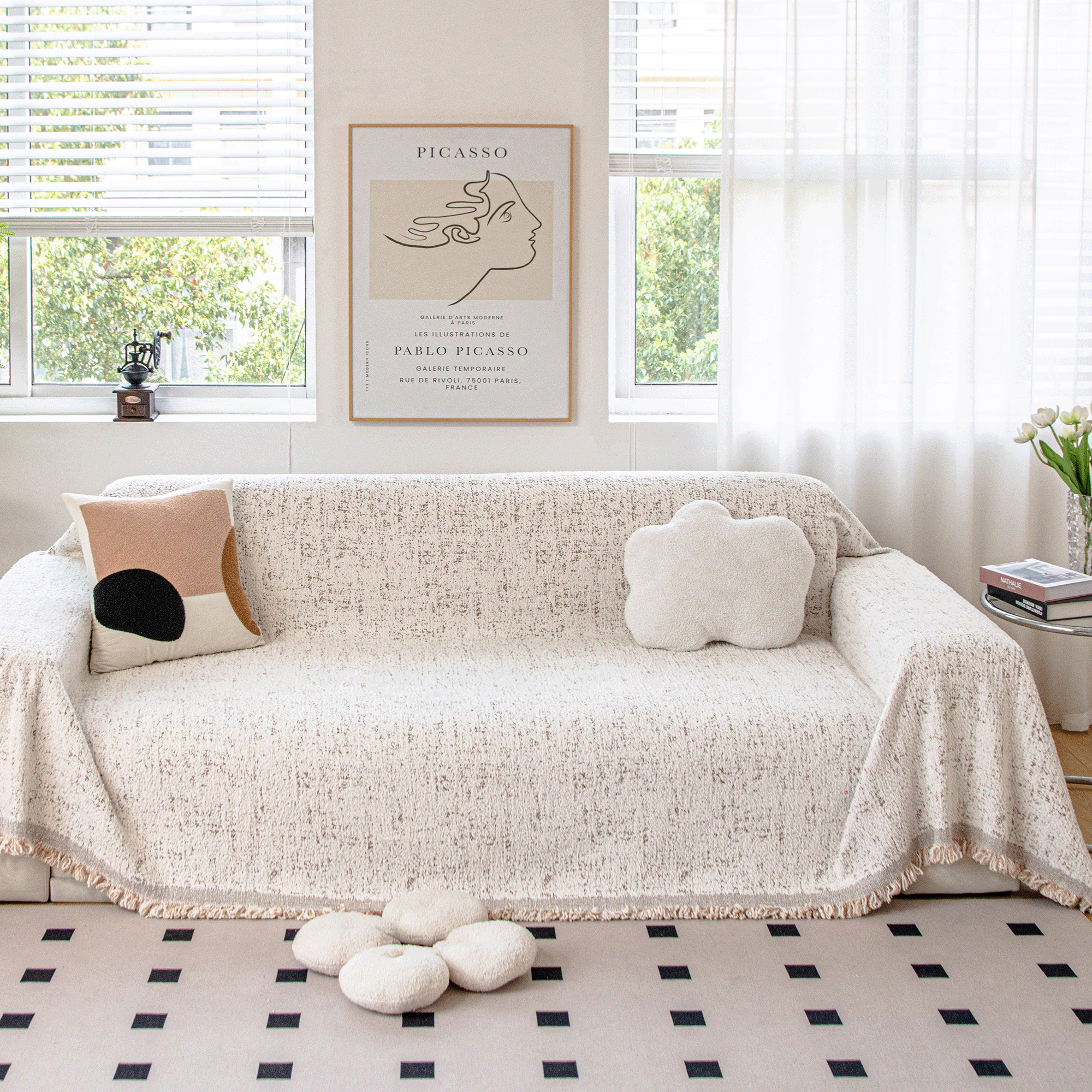 Sprinkled Speckles Pet Friendly Multi Purpose Sofa Cover